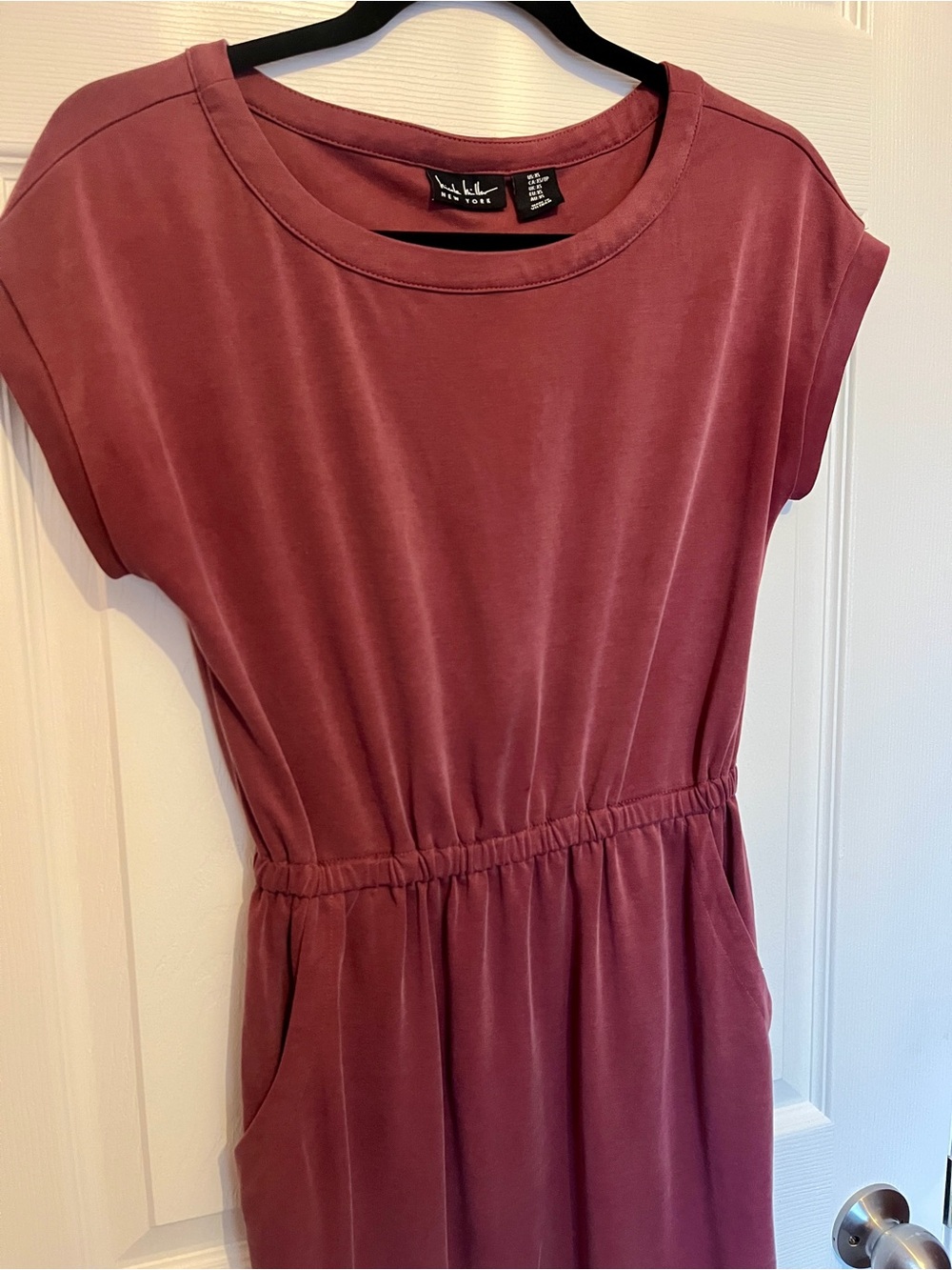 Women's Dusty Rose Short Sleeve Dress with ✨POCKETS✨